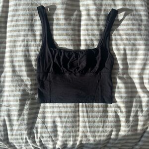 Wilfred Black Sleeveless Crop Top